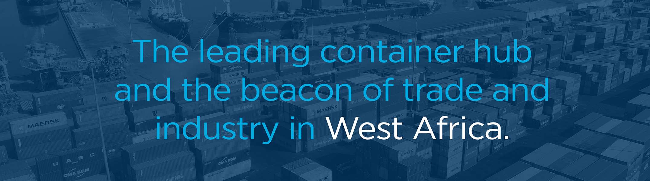 A ship docked at the port